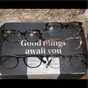 5 pairs of WARBY PARKER GLASSES